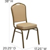 image:imageFlash Furniture HERCULES Series Crown Back Stacking Banquet Chair in Navy Blue Dot Patterned Fabric  Gold Vein FrameBeige Patterned FabricGold Frame