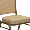 image:imageFlash Furniture HERCULES Series Crown Back Stacking Banquet Chair in Navy Blue Dot Patterned Fabric  Gold Vein FrameBeige Patterned FabricGold Frame