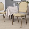 image:imageFlash Furniture HERCULES Series Crown Back Stacking Banquet Chair in Navy Blue Dot Patterned Fabric  Gold Vein FrameBeige Patterned FabricGold Frame