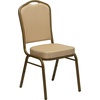 image:imageFlash Furniture HERCULES Series Crown Back Stacking Banquet Chair in Navy Blue Dot Patterned Fabric  Gold Vein FrameBeige Patterned FabricGold Frame
