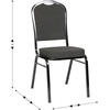 image:imageFlash Furniture HERCULES Series Crown Back Stacking Banquet Chair in Navy Blue Dot Patterned Fabric  Gold Vein FrameBlack Dot Patterned FabricBlack Frame