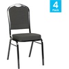 image:imageFlash Furniture HERCULES Series Crown Back Stacking Banquet Chair in Navy Blue Dot Patterned Fabric  Gold Vein FrameBlack Dot Patterned FabricBlack Frame