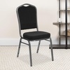 image:imageFlash Furniture HERCULES Series Crown Back Stacking Banquet Chair in Navy Blue Dot Patterned Fabric  Gold Vein FrameBlack Dot Patterned FabricSilver Vein Frame