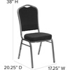 image:imageFlash Furniture HERCULES Series Crown Back Stacking Banquet Chair in Navy Blue Dot Patterned Fabric  Gold Vein FrameBlack Dot Patterned FabricSilver Vein Frame