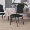image:imageFlash Furniture HERCULES Series Crown Back Stacking Banquet Chair in Navy Blue Dot Patterned Fabric  Gold Vein FrameBlack Dot Patterned FabricSilver Vein Frame