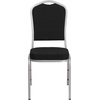 image:imageFlash Furniture HERCULES Series Crown Back Stacking Banquet Chair in Navy Blue Dot Patterned Fabric  Gold Vein FrameBlack FabricSilver Frame