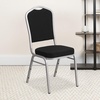 image:imageFlash Furniture HERCULES Series Crown Back Stacking Banquet Chair in Navy Blue Dot Patterned Fabric  Gold Vein FrameBlack FabricSilver Frame
