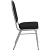 image:imageFlash Furniture HERCULES Series Crown Back Stacking Banquet Chair in Navy Blue Dot Patterned Fabric  Gold Vein FrameBlack FabricSilver Frame