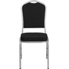 image:imageFlash Furniture HERCULES Series Crown Back Stacking Banquet Chair in Navy Blue Dot Patterned Fabric  Gold Vein FrameBlack FabricSilver Frame