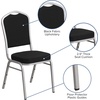 image:imageFlash Furniture HERCULES Series Crown Back Stacking Banquet Chair in Navy Blue Dot Patterned Fabric  Gold Vein FrameBlack FabricSilver Frame