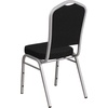 image:imageFlash Furniture HERCULES Series Crown Back Stacking Banquet Chair in Navy Blue Dot Patterned Fabric  Gold Vein FrameBlack FabricSilver Frame