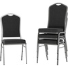 image:imageFlash Furniture HERCULES Series Crown Back Stacking Banquet Chair in Navy Blue Dot Patterned Fabric  Gold Vein FrameBlack FabricSilver Vein Frame