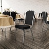 image:imageFlash Furniture HERCULES Series Crown Back Stacking Banquet Chair in Navy Blue Dot Patterned Fabric  Gold Vein FrameBlack FabricSilver Vein Frame