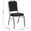 image:imageFlash Furniture HERCULES Series Crown Back Stacking Banquet Chair in Navy Blue Dot Patterned Fabric  Gold Vein FrameBlack FabricSilver Vein Frame
