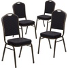 image:imageFlash Furniture HERCULES Series Crown Back Stacking Banquet Chair in Navy Blue Dot Patterned Fabric  Gold Vein FrameBlack Patterned FabricGold Vein Frame