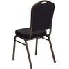 image:imageFlash Furniture HERCULES Series Crown Back Stacking Banquet Chair in Navy Blue Dot Patterned Fabric  Gold Vein FrameBlack Patterned FabricGold Vein Frame