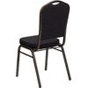 image:imageFlash Furniture HERCULES Series Crown Back Stacking Banquet Chair in Navy Blue Dot Patterned Fabric  Gold Vein FrameBlack Patterned FabricGold Vein Frame