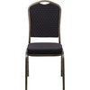 image:imageFlash Furniture HERCULES Series Crown Back Stacking Banquet Chair in Navy Blue Dot Patterned Fabric  Gold Vein FrameBlack Patterned FabricGold Vein Frame