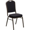 image:imageFlash Furniture HERCULES Series Crown Back Stacking Banquet Chair in Navy Blue Dot Patterned Fabric  Gold Vein FrameBlack Patterned FabricGold Vein Frame
