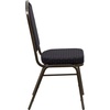 image:imageFlash Furniture HERCULES Series Crown Back Stacking Banquet Chair in Navy Blue Dot Patterned Fabric  Gold Vein FrameBlack Patterned FabricGold Vein Frame