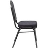 image:imageFlash Furniture HERCULES Series Crown Back Stacking Banquet Chair in Navy Blue Dot Patterned Fabric  Gold Vein FrameBlack Patterned FabricSilver Vein Frame