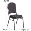 image:imageFlash Furniture HERCULES Series Crown Back Stacking Banquet Chair in Navy Blue Dot Patterned Fabric  Gold Vein FrameBlack Patterned FabricSilver Vein Frame