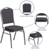 image:imageFlash Furniture HERCULES Series Crown Back Stacking Banquet Chair in Navy Blue Dot Patterned Fabric  Gold Vein FrameBlack Patterned FabricSilver Vein Frame