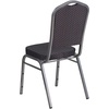 image:imageFlash Furniture HERCULES Series Crown Back Stacking Banquet Chair in Navy Blue Dot Patterned Fabric  Gold Vein FrameBlack Patterned FabricSilver Vein Frame