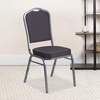 image:imageFlash Furniture HERCULES Series Crown Back Stacking Banquet Chair in Navy Blue Dot Patterned Fabric  Gold Vein FrameBlack Patterned FabricSilver Vein Frame