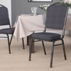 image:imageFlash Furniture HERCULES Series Crown Back Stacking Banquet Chair in Navy Blue Dot Patterned Fabric  Gold Vein FrameBlack Patterned FabricSilver Vein Frame
