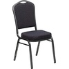 image:imageFlash Furniture HERCULES Series Crown Back Stacking Banquet Chair in Navy Blue Dot Patterned Fabric  Gold Vein FrameBlack Patterned FabricSilver Vein Frame
