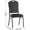 image:imageFlash Furniture HERCULES Series Crown Back Stacking Banquet Chair in Navy Blue Dot Patterned Fabric  Gold Vein FrameBlack VinylBlack Frame