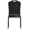 image:imageFlash Furniture HERCULES Series Crown Back Stacking Banquet Chair in Navy Blue Dot Patterned Fabric  Gold Vein FrameBlack VinylBlack Frame