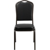 image:imageFlash Furniture HERCULES Series Crown Back Stacking Banquet Chair in Navy Blue Dot Patterned Fabric  Gold Vein FrameBlack VinylGold Vein Frame