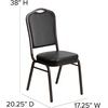 image:imageFlash Furniture HERCULES Series Crown Back Stacking Banquet Chair in Navy Blue Dot Patterned Fabric  Gold Vein FrameBlack VinylGold Vein Frame