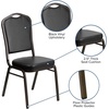 image:imageFlash Furniture HERCULES Series Crown Back Stacking Banquet Chair in Navy Blue Dot Patterned Fabric  Gold Vein FrameBlack VinylGold Vein Frame