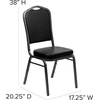image:imageFlash Furniture HERCULES Series Crown Back Stacking Banquet Chair in Navy Blue Dot Patterned Fabric  Gold Vein FrameBlack VinylSilver Vein Frame