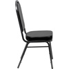image:imageFlash Furniture HERCULES Series Crown Back Stacking Banquet Chair in Navy Blue Dot Patterned Fabric  Gold Vein FrameBlack VinylSilver Vein Frame