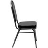 image:imageFlash Furniture HERCULES Series Crown Back Stacking Banquet Chair in Navy Blue Dot Patterned Fabric  Gold Vein FrameBlack VinylSilver Vein Frame