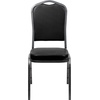 image:imageFlash Furniture HERCULES Series Crown Back Stacking Banquet Chair in Navy Blue Dot Patterned Fabric  Gold Vein FrameBlack VinylSilver Vein Frame