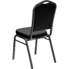 image:imageFlash Furniture HERCULES Series Crown Back Stacking Banquet Chair in Navy Blue Dot Patterned Fabric  Gold Vein FrameBlack VinylSilver Vein Frame