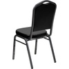 image:imageFlash Furniture HERCULES Series Crown Back Stacking Banquet Chair in Navy Blue Dot Patterned Fabric  Gold Vein FrameBlack VinylSilver Vein Frame