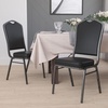 image:imageFlash Furniture HERCULES Series Crown Back Stacking Banquet Chair in Navy Blue Dot Patterned Fabric  Gold Vein FrameBlack VinylSilver Vein Frame