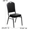 image:imageFlash Furniture HERCULES Series Crown Back Stacking Banquet Chair in Navy Blue Dot Patterned Fabric  Gold Vein FrameBlack VinylSilver Vein Frame