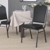 image:imageFlash Furniture HERCULES Series Crown Back Stacking Banquet Chair in Navy Blue Dot Patterned Fabric  Gold Vein FrameBlack VinylSilver Vein Frame