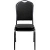 image:imageFlash Furniture HERCULES Series Crown Back Stacking Banquet Chair in Navy Blue Dot Patterned Fabric  Gold Vein FrameBlack VinylSilver Vein Frame