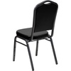 image:imageFlash Furniture HERCULES Series Crown Back Stacking Banquet Chair in Navy Blue Dot Patterned Fabric  Gold Vein FrameBlack VinylSilver Vein Frame