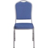 image:imageFlash Furniture HERCULES Series Crown Back Stacking Banquet Chair in Navy Blue Dot Patterned Fabric  Gold Vein FrameBlue FabricSilver Frame