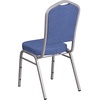 image:imageFlash Furniture HERCULES Series Crown Back Stacking Banquet Chair in Navy Blue Dot Patterned Fabric  Gold Vein FrameBlue FabricSilver Frame