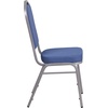 image:imageFlash Furniture HERCULES Series Crown Back Stacking Banquet Chair in Navy Blue Dot Patterned Fabric  Gold Vein FrameBlue FabricSilver Frame